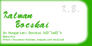 kalman bocskai business card